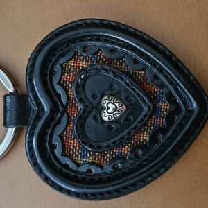 Brighton Heart-Shaped Black Keychain